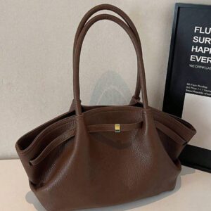 1 pièce Sac à épaule en PU unicolore pour femmes, sac à main rétro de grande capacité avec poignées doubles et fermeture magnétique, convient pour les voyages, les achats, les sorties, les cadeaux pour femmes, adapté aux adolescentes, étudiantes et jeunes professionnelles, idéal pour le bureau, l'école, le travail, les déplacements, l'extérieur, les voyages et les sorties