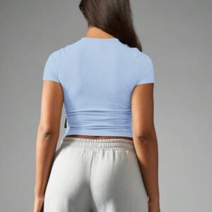 Missguided x Playboy T-shirt court de sport inspiré de l'athlétisme, avec numéro de vareuse et design rayé, top d'été ajusté, streetwear Y2K