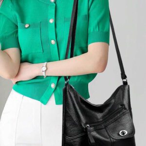 Sac à bandoulière rétro doux pour femmes 2024 Nouveau sac à grande capacité avec plusieurs poches, sac de maman haut de gamme, Diagonale C