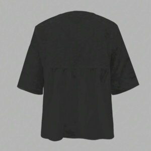 INAWLY Blouse décontractée à col rond, manches mi-longues, fleurs brodées, ample, pour femmes