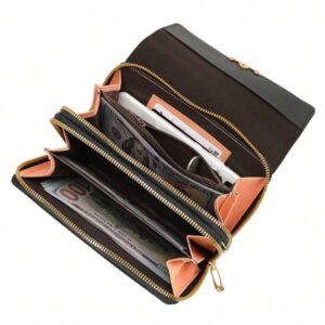 Nouveau portefeuille femme grande capacité avec compartiments multiples, bandoulière et design bandoulière croisée, pochette longue avec poche pour téléphone, convient pour un usage quotidien, cadeau de rentrée scolaire, enseignants, étudiantes, étudiants universitaires, adolescents, cadeau d'anniversaire