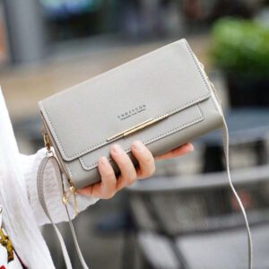 Nouveau portefeuille femme grande capacité avec compartiments multiples, bandoulière et design bandoulière croisée, pochette longue avec poche pour téléphone, convient pour un usage quotidien, cadeau de rentrée scolaire, enseignants, étudiantes, étudiants universitaires, adolescents, cadeau d'anniversaire