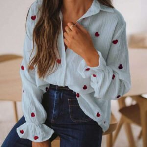 Blouse femme à manches longues, à la mode pour l'été