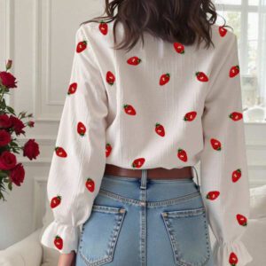 Blouse femme à manches longues, à la mode pour l'été