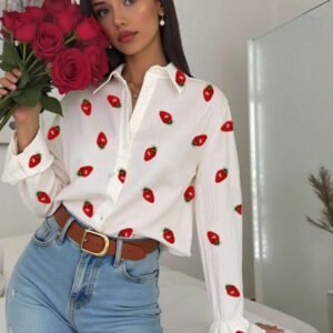 Blouse femme à manches longues, à la mode pour l'été