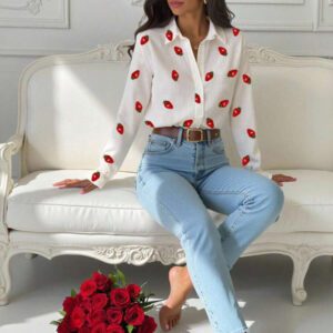 Blouse femme à manches longues, à la mode pour l'été