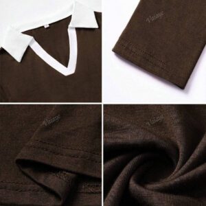 Vaiaye Vêtements d'automne pour femmes, pull tricoté ajusté avec manches longues, col polo, pour retour à l'école et la vie quotidienne