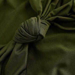 SHEIN MOD Robe mi-longue près du corps avec encolure drapée marron pour femmes, robe élégante, robe de soirée, robe de Nouvel An, robe de vacances du Nouvel An, robe de fête du Nouvel An pour femmes, robe de bal masqué