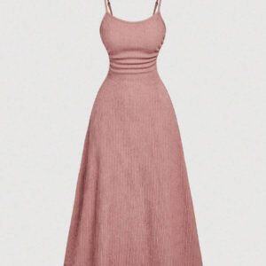 SHEIN MOD 1 pièce Robe mini blanche décontractée à bretelles spaghetti ajustables et plissée, style romantique pour femme