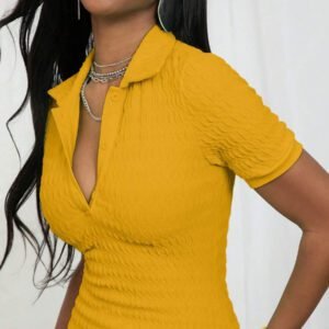 NYA SZN Robe maxi texturée ajustée à manches courtes avec col printanier pour festival d'été, Jour de la Saint-Patrick, vacances, printemps modeste, remise des diplômes, invité de mariage, occasions spéciales, dîner de demoiselle d'honneur, bal de promo