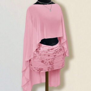 Sweetina Top casual ample de vacances bleu pour femmes avec style multi-portage, col asymétrique, dos ouvert et lien à nouer