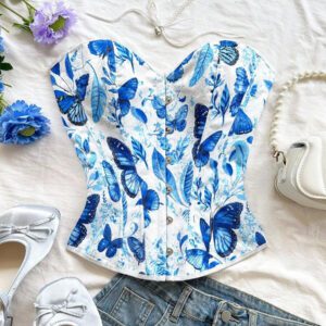 Soleia Top tube femme pour mariage, Top de corset pour femme, Top d'été pour femme, Top d'été, tenue occidentale pour femme, Top de sortie, style bohème, Top pour concert, festival rave, tenue de croisière pour femme, Top pour anniversaire de femme, Top pour vacances, Top tube, débardeur pour femme, Top tube en jacquard fleuri coloré style palais rétro avec bouton et lien dans le dos, pour les vacances