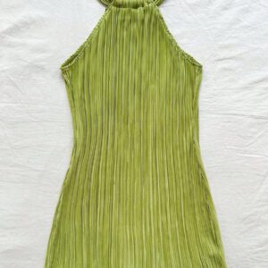 Soleia Mini-robe plissée de couleur unie à coupe slim avec sangle