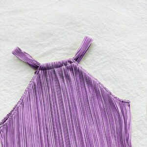 Soleia Mini-robe plissée de couleur unie à coupe slim avec sangle
