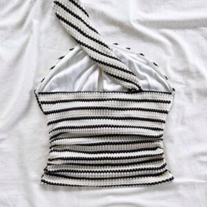 Soleia Top sans manches évidé dégradé pour femmes, convient pour les vacances, les festivals de musique, le style bohème, les jours fériés, les rendez-vous, le thé de l'après-midi, le printemps/été