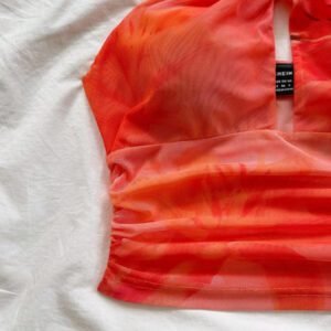 Soleia Top sans manches évidé dégradé pour femmes, convient pour les vacances, les festivals de musique, le style bohème, les jours fériés, les rendez-vous, le thé de l'après-midi, le printemps/été