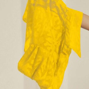 Aveloria Modichic Chemise à manches de lanterne à boutons Jacquard pour femmes