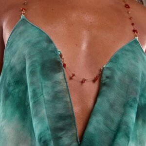 SHEIN BAE Femmes Été Sexy Dos Croisé Tie-Dye Camisole Col ras-du-cou