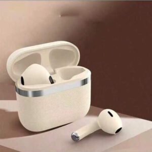 Nouveau casque Bluetooth TWS à texture de cuir, écouteurs sans fil HiFi avec micro, réduction de bruit, écouteurs de jeu et de mouvement