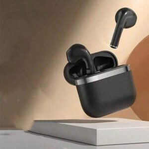 Nouveau casque Bluetooth TWS à texture de cuir, écouteurs sans fil HiFi avec micro, réduction de bruit, écouteurs de jeu et de mouvement