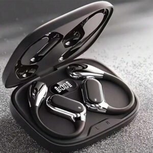 Écouteurs sans fil, écouteurs sans fil Bluetooth 5.4, sans fil pour la course, avec microphone anti-bruit ENC, casque circum-aural à graves 3D profonds, écouteurs de sport avec crochets d'oreille, compatible avec iOS/Android