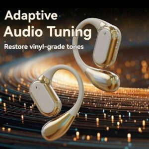 Écouteurs sans fil, écouteurs sans fil Bluetooth 5.4, sans fil pour la course, avec microphone anti-bruit ENC, casque circum-aural à graves 3D profonds, écouteurs de sport avec crochets d'oreille, compatible avec iOS/Android