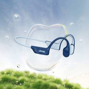 Jeep JP EC006 Écouteurs à conduction osseuse, casque suspendu avec écouteur HiFi sans fil et micro crochet d'oreille de qualité supérieure