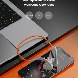 Lenovo Écouteurs Bluetooth Lenovo X7 avec annulation du bruit, conduction osseuse, design à crochet d'oreille pour le sport, la course, le cyclisme, une autonomie extra longue, une faible latence, à écouteurs ouverts, sans fil, compatibles avec les smartphones dont
