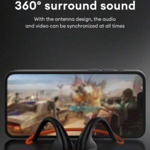 Lenovo Écouteurs Bluetooth Lenovo X7 avec annulation du bruit, conduction osseuse, design à crochet d'oreille pour le sport, la course, le cyclisme, une autonomie extra longue, une faible latence, à écouteurs ouverts, sans fil, compatibles avec les smartphones dont