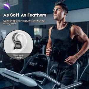 GENAI Écouteurs sans fil sport 2025 NOUVEAU BT 5.3 Casques Ultra Longue Durée de Lecture Avec Affichage LED Basses Puissantes Écouteurs Supra-Auriculaires Avec Crochets d'Oreille Étanches Pour Gym/Course/Entraînement