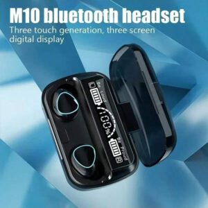 Écouteurs Bluetooth TWS mains libres avec affichage LED, écouteurs Bluetooth audio stéréo Hi-Fi, écouteurs sans fil étanches pour jeux, 400mAh