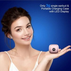 Écouteurs sans fil, écouteurs Bluetooth 5.3 avec affichage LED de la puissance, casque stéréo à graves, écouteurs intra-auriculaires avec microphone antibruit, lecture de 40H, étui mini IP7 étanche, écouteurs de sport pour Android et iOS