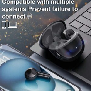 ASUS Écouteurs sans fil Asus AS-UI avec micro, écouteurs intra-auriculaires semi-intra-auriculaires anti-bruit, casque avec micro compatible avec /Android/iOS
