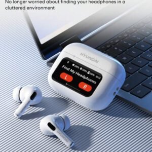 HYUNDAI Écouteurs Bluetooth Hyundai HY-Y11, casque stéréo semi-intra-auriculaire avec écran tactile intelligent, appels haute définition, double mode de réduction du bruit, faible latence, musique, affaires, course à pied, écouteurs Bluetooth intelligents multifonctions
