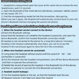 HYUNDAI Écouteurs Bluetooth Hyundai HY-Y11, casque stéréo semi-intra-auriculaire avec écran tactile intelligent, appels haute définition, double mode de réduction du bruit, faible latence, musique, affaires, course à pied, écouteurs Bluetooth intelligents multifonctions