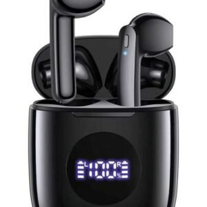 Tagry Écouteurs sans fil N7 TWS Haut-parleurs stéréo HI-FI Casque Bluetoth 5.3 Durée de vie de la batterie de 60 heures avec boîtier de charge sans fil Affichage LED de la puissance Graves puissants Écouteurs étanches avec microphone Casque stéréo pour TV Téléphone Ordinateur portable