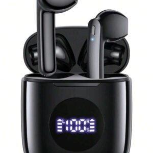 Tagry Écouteurs sans fil N7 TWS Haut-parleurs stéréo HI-FI Casque Bluetoth 5.3 Durée de vie de la batterie de 60 heures avec boîtier de charge sans fil Affichage LED de la puissance Graves puissants Écouteurs étanches avec microphone Casque stéréo pour TV Téléphone Ordinateur portable