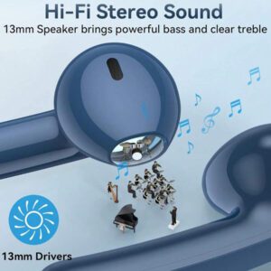 Tagry Écouteurs sans fil N7 TWS Haut-parleurs stéréo HI-FI Casque Bluetoth 5.3 Durée de vie de la batterie de 60 heures avec boîtier de charge sans fil Affichage LED de la puissance Graves puissants Écouteurs étanches avec microphone Casque stéréo pour TV Téléphone Ordinateur portable