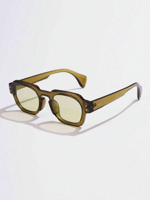 1 pièce asymétriques carrées de mode pour femmes, style rétro avec rivets, multicolores simples et polyvalentes, convient pour les vacances, les voyages, le printemps, l'été, avec des couleurs éclatantes pour les vacances à la plage, l'extérieur et les voyages – Image 2