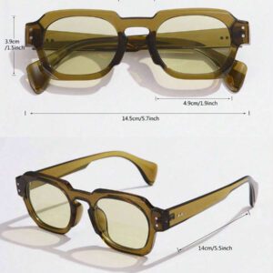 1 pièce asymétriques carrées de mode pour femmes, style rétro avec rivets, multicolores simples et polyvalentes, convient pour les vacances, les voyages, le printemps, l'été, avec des couleurs éclatantes pour les vacances à la plage, l'extérieur et les voyages