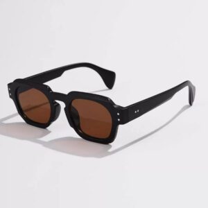 1 pièce asymétriques carrées de mode pour femmes, style rétro avec rivets, multicolores simples et polyvalentes, convient pour les vacances, les voyages, le printemps, l'été, avec des couleurs éclatantes pour les vacances à la plage, l'extérieur et les voyages