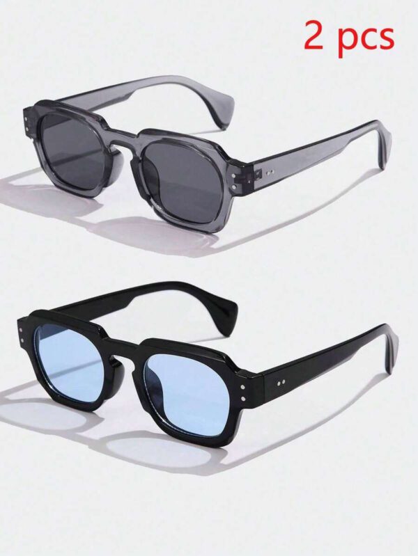 1 pièce asymétriques carrées de mode pour femmes, style rétro avec rivets, multicolores simples et polyvalentes, convient pour les vacances, les voyages, le printemps, l'été, avec des couleurs éclatantes pour les vacances à la plage, l'extérieur et les voyages – Image 25