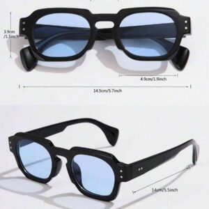 1 pièce asymétriques carrées de mode pour femmes, style rétro avec rivets, multicolores simples et polyvalentes, convient pour les vacances, les voyages, le printemps, l'été, avec des couleurs éclatantes pour les vacances à la plage, l'extérieur et les voyages