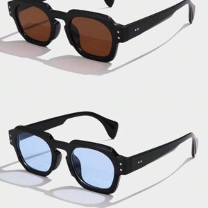 1 pièce asymétriques carrées de mode pour femmes, style rétro avec rivets, multicolores simples et polyvalentes, convient pour les vacances, les voyages, le printemps, l'été, avec des couleurs éclatantes pour les vacances à la plage, l'extérieur et les voyages