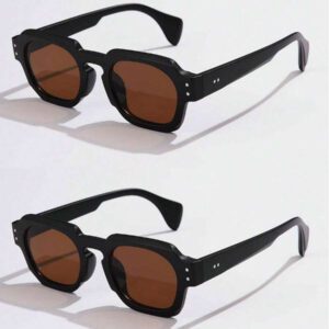 1 pièce asymétriques carrées de mode pour femmes, style rétro avec rivets, multicolores simples et polyvalentes, convient pour les vacances, les voyages, le printemps, l'été, avec des couleurs éclatantes pour les vacances à la plage, l'extérieur et les voyages