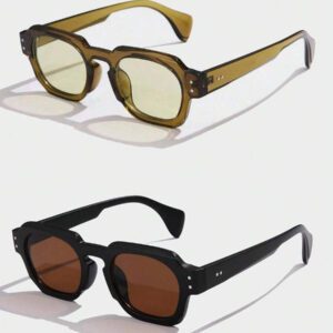 1 pièce asymétriques carrées de mode pour femmes, style rétro avec rivets, multicolores simples et polyvalentes, convient pour les vacances, les voyages, le printemps, l'été, avec des couleurs éclatantes pour les vacances à la plage, l'extérieur et les voyages
