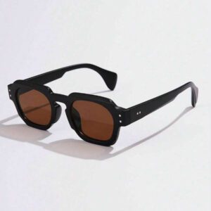 1 pièce asymétriques carrées de mode pour femmes, style rétro avec rivets, multicolores simples et polyvalentes, convient pour les vacances, les voyages, le printemps, l'été, avec des couleurs éclatantes pour les vacances à la plage, l'extérieur et les voyages