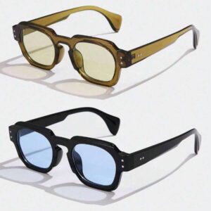 1 pièce asymétriques carrées de mode pour femmes, style rétro avec rivets, multicolores simples et polyvalentes, convient pour les vacances, les voyages, le printemps, l'été, avec des couleurs éclatantes pour les vacances à la plage, l'extérieur et les voyages