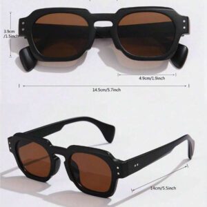 1 pièce asymétriques carrées de mode pour femmes, style rétro avec rivets, multicolores simples et polyvalentes, convient pour les vacances, les voyages, le printemps, l'été, avec des couleurs éclatantes pour les vacances à la plage, l'extérieur et les voyages