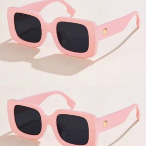 1 pièce carrées surdimensionnées vintage, candy-colored, simple, avec rivets. Style rétro casual européen et américain. Convient pour le port quotidien, les vacances et les accessoires de plage pour femmes. Basiques pour les tenues d'automne-hiver des femmes. Cadeaux pour les vacances d'été, la plage, les voyages.
